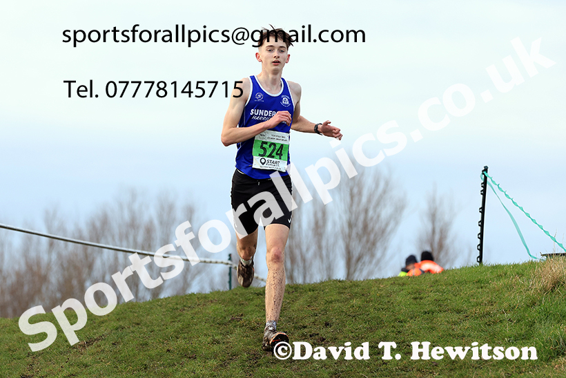 Mens under-20s 2024 NECAA Cross Country Champs., Temple Park, South Shields. Photo: David T. Hewitson/Sports for All Pics